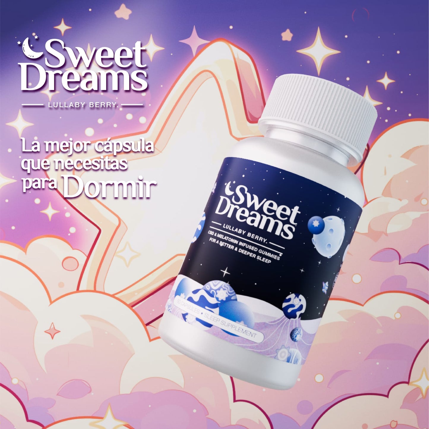 Sweet Dreams CBD + Melatonina 60 unidades
