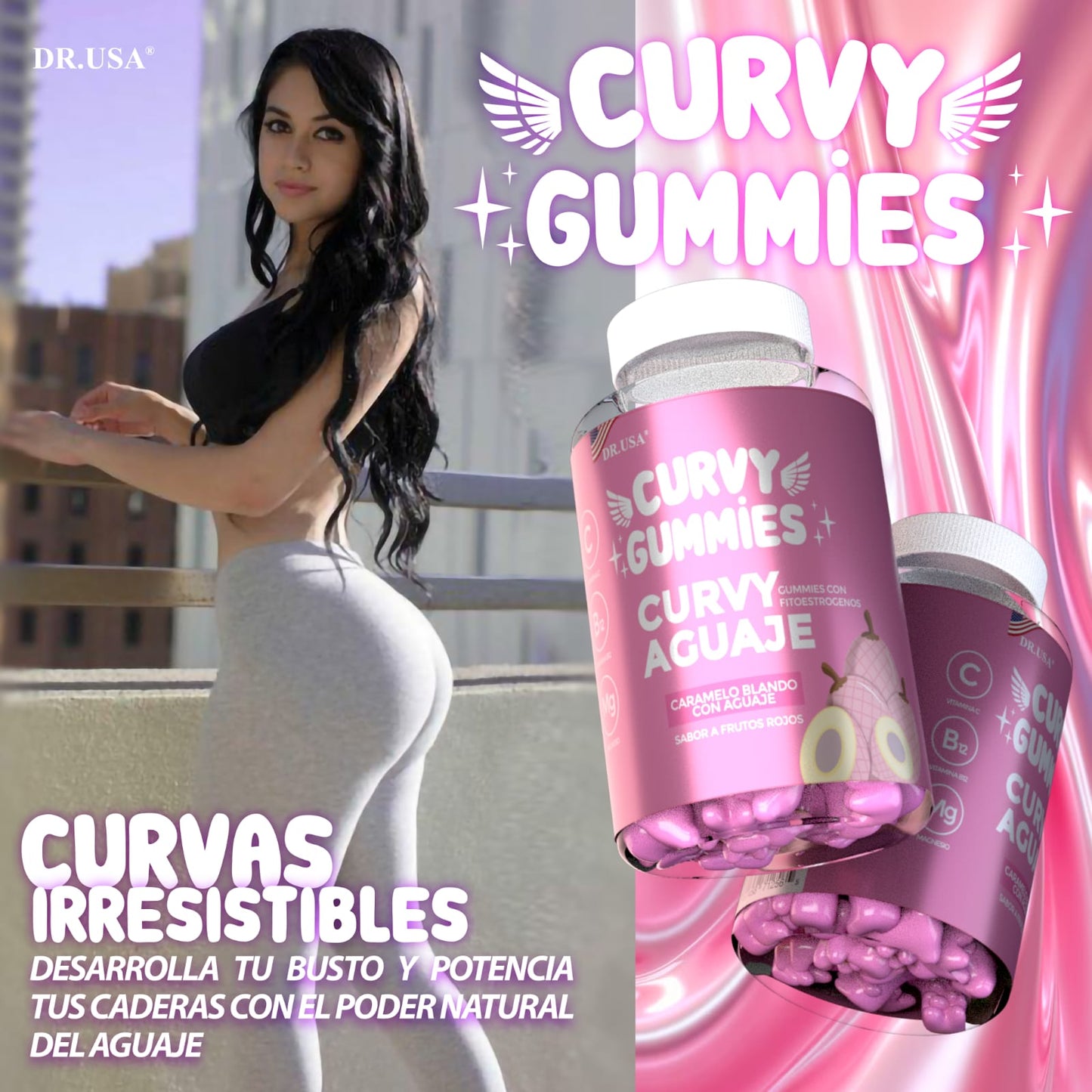 2 Frascos Curvy Gummies 60 unidades