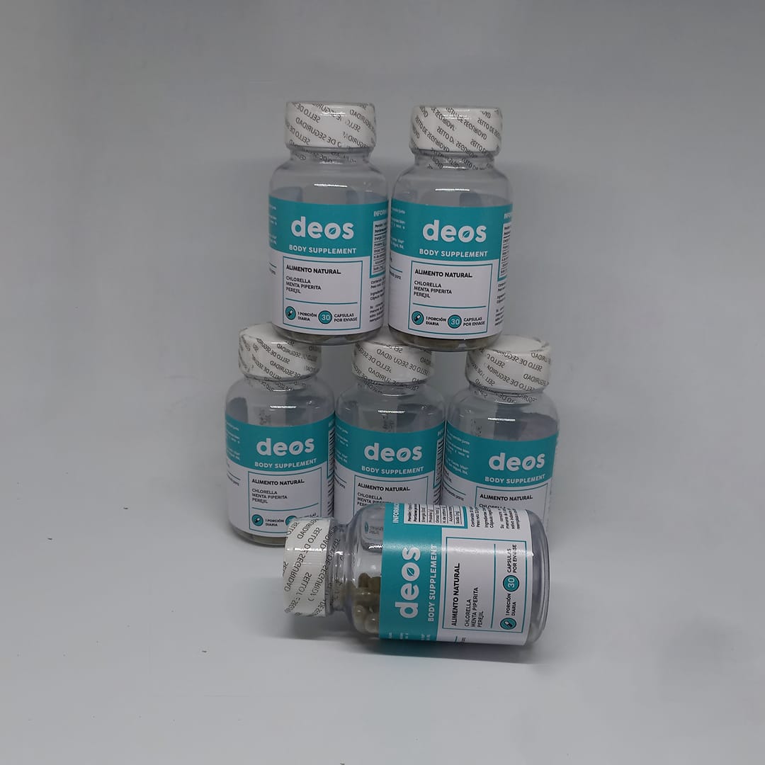 3 Frascos DEOS desodorante natural 30 cápsulas