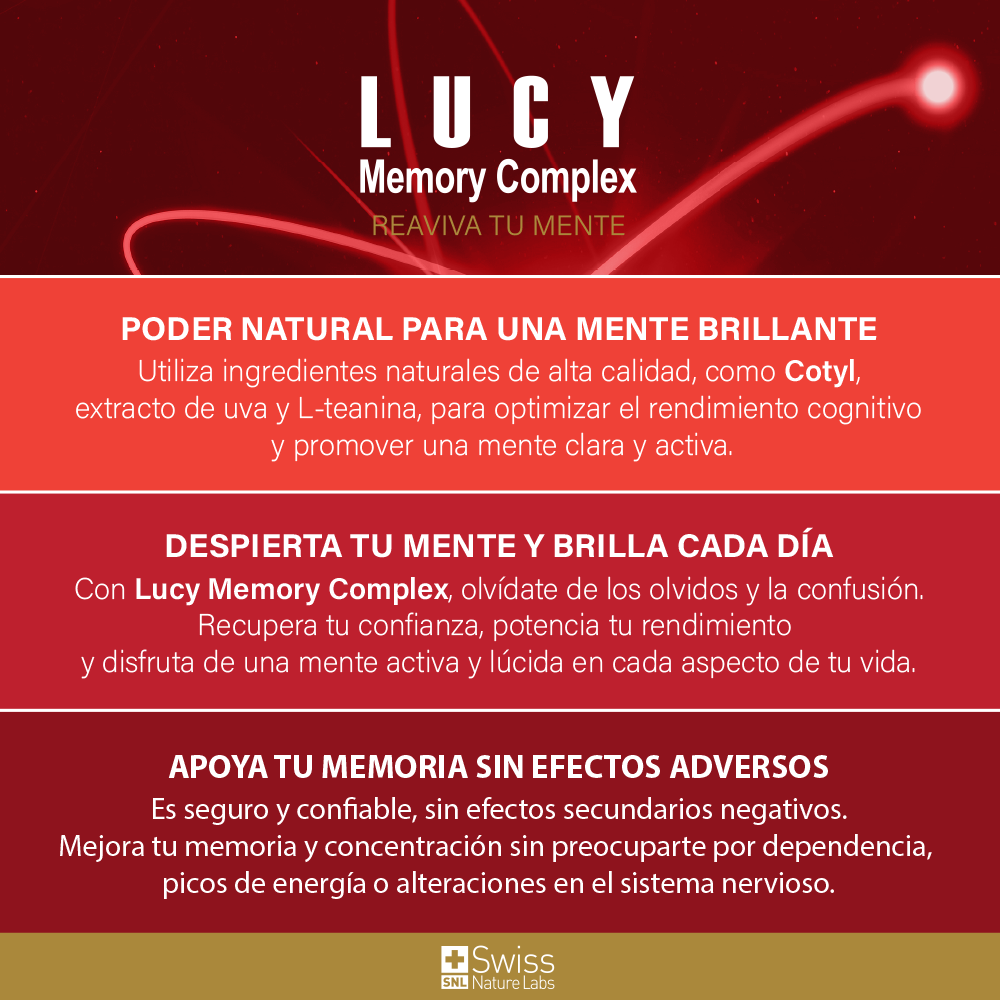 3 frascos Lucy Memory Complex (90 cápsulas)